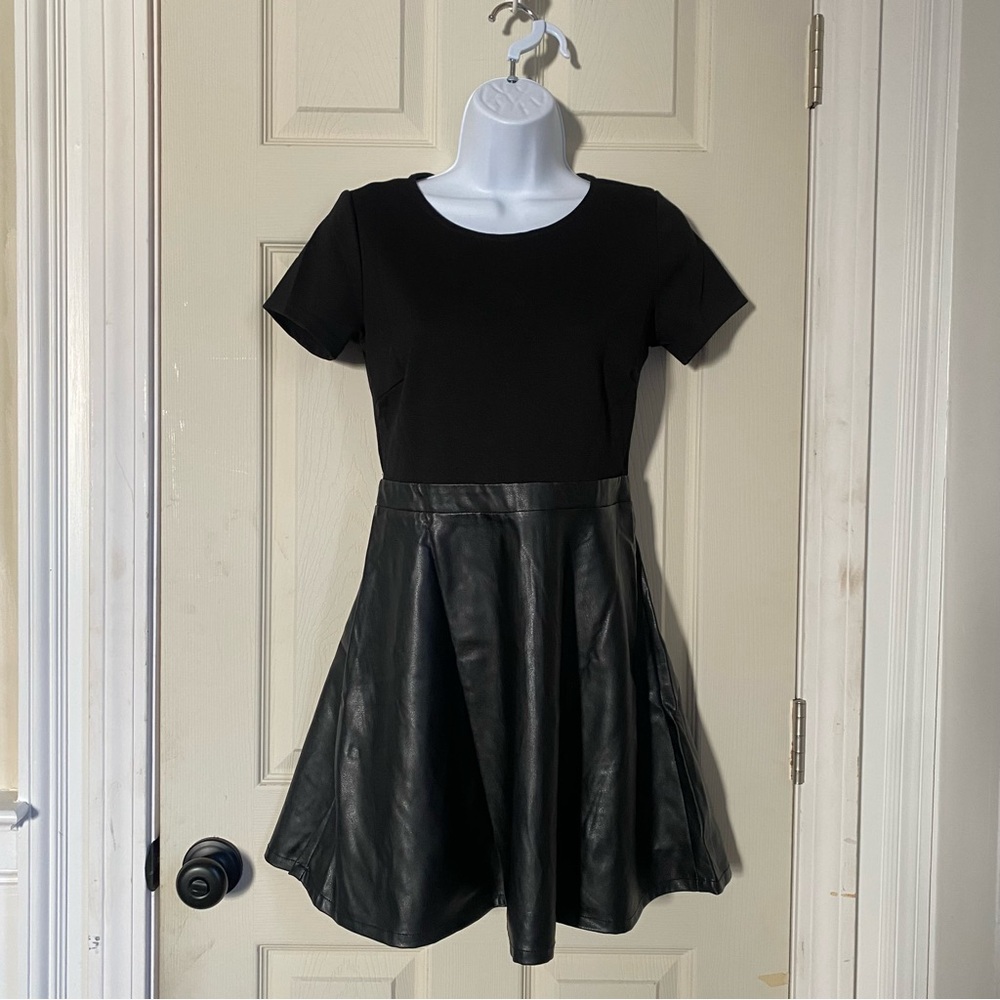F21 Faux Leather Fit and Flare